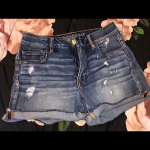 American Eagle high rise shortie shorts